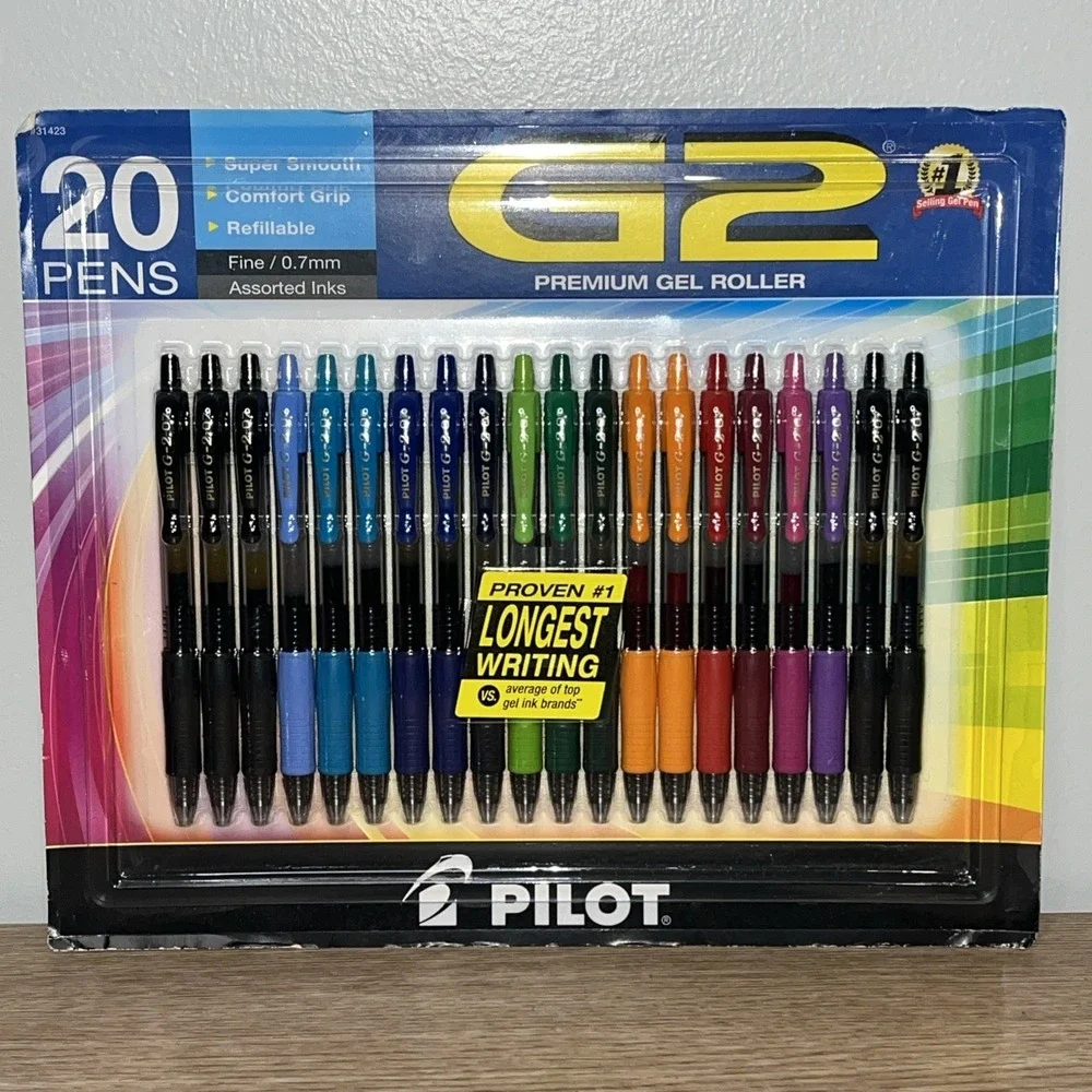 Pilot G2 Retractable Premium Gel Ink Set | 20 Pens | Assorted 0.7mm | G27200